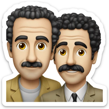 borat with his cousin bilo sticker