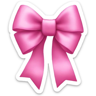 Pink bow sticker