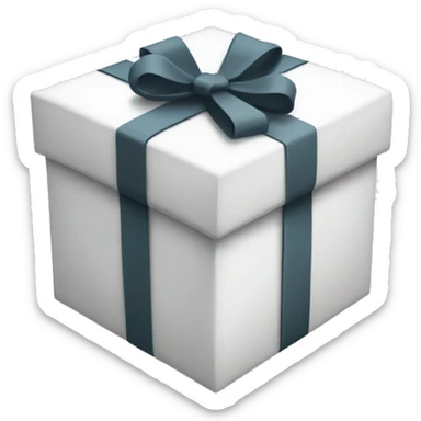 white gift box sticker