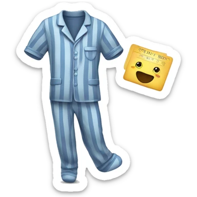 Pajamas with ticket sticker