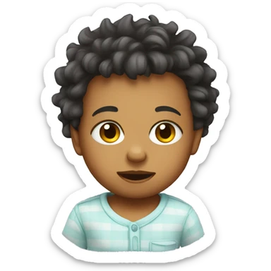 baby with bedhead sticker