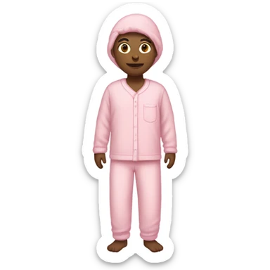 pink person in pink pajamas sticker