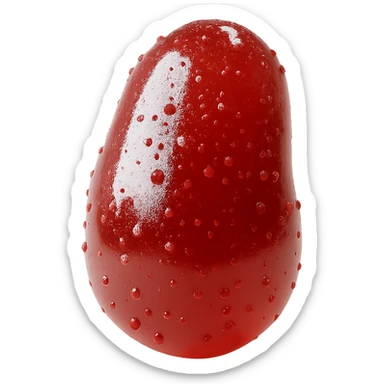 Isolate the jelly bean on a transparent background, removing all background elements. sticker