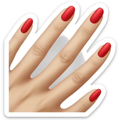 Red nail  sticker