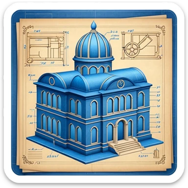 architect blueprint  sticker
