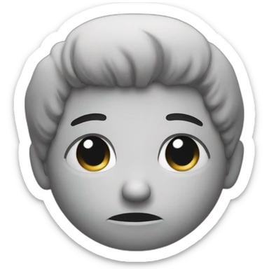 doubting face sticker