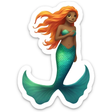 Sasquatch mermaid  sticker