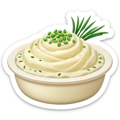 Mashed potatoes with chopped chives sticker
