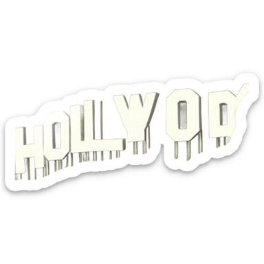 Hollywood sign sticker