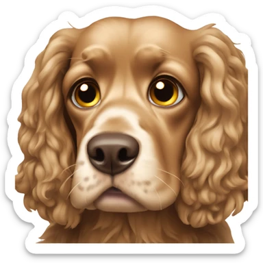 a mad dog cocker spaniel sticker