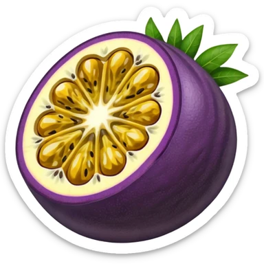 A passion fruit sticker
