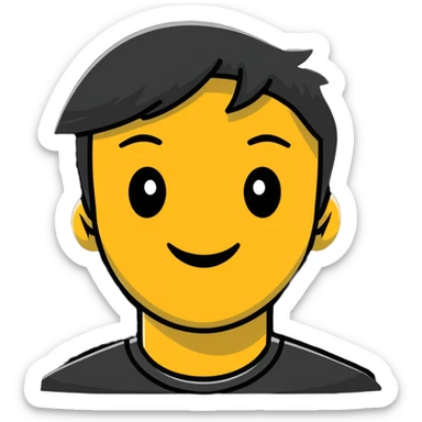 person with an awkward fake smile trying to look happy sticker