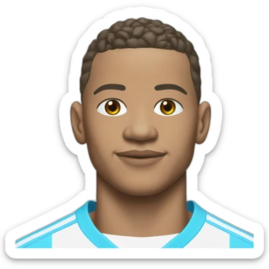 Mbappé avec un maillot de Marseille sticker