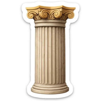 Greek mythology pillar sticker