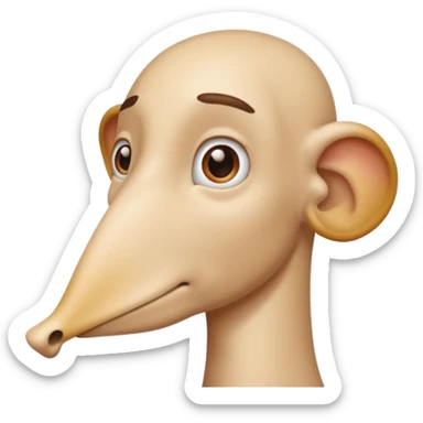 long nose, side view sticker