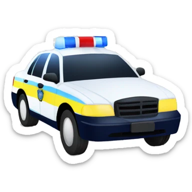 Police car light flashing sticker
