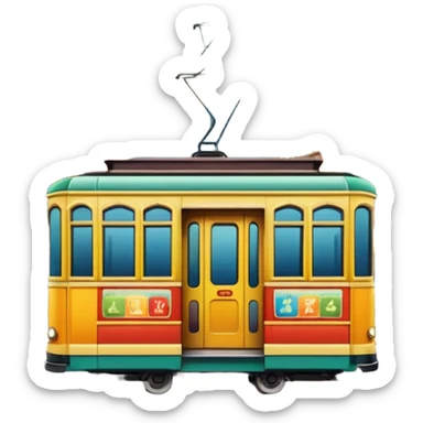 tram with city sticker