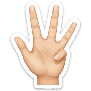3 fingers emote one hand sticker