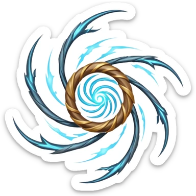 storm wind elemental staff object icon, powerful magic staff, vortex wind swirl, glowing runes, strong air trail effects, epic fantasy design, 3D cartoon, mobile game icon style, centered, clean background, no text, no watermark
 sticker