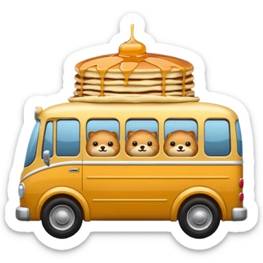 pancake bus sticker