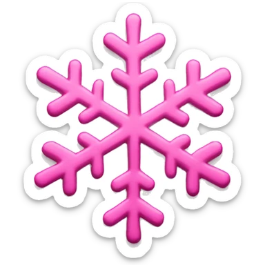 pink snowflake sticker