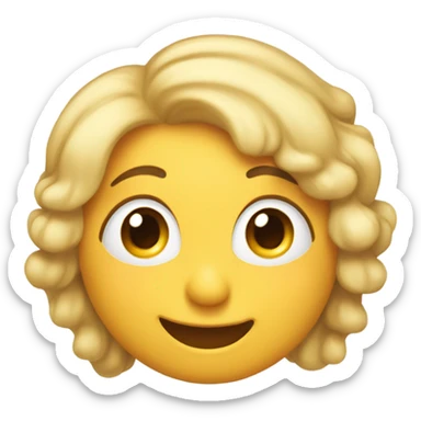 funny emoji whit eyelashes sticker