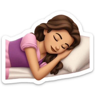 Sleeping brunette beauty Disney sticker