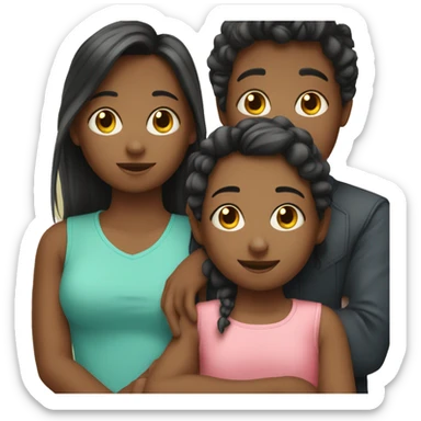 3 girls 1 boy siblings sticker
