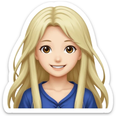 A very beautiful anime girl in hentai style, no porn or erotica. sticker