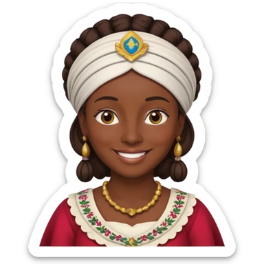 Cyprus woman 3d sticker