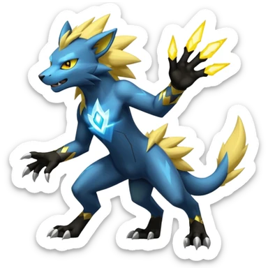 Luxray-Manectric-Zeraora-Pokémon-Fakémon-hybrid-creature sticker