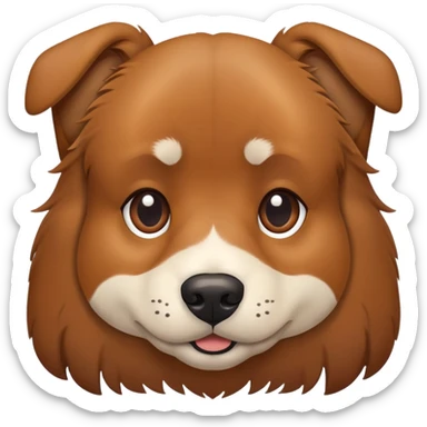 brown dog portrait on background sticker