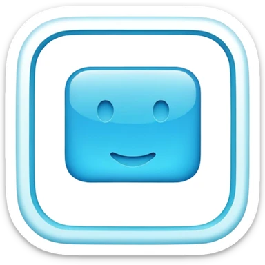 blue square with rounded corners sticker