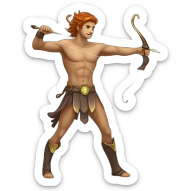 male sagittarius's (mythical creature) detailed sticker