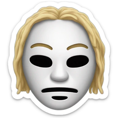 Scary movie mask sticker
