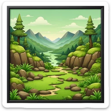 Green-brown-mossy-dusky-dull-bootcamp-aesthetic-scenic-scenery-Decoration sticker