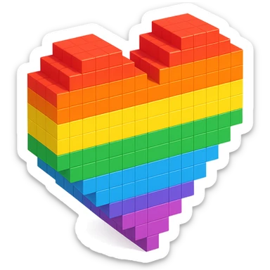 Heart rainbow  sticker