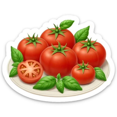 Fai un mix di pomodoro fresco, cipolla, basilico e origano sticker