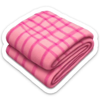 Pink blanket with design sticker
