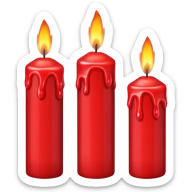 RED CANDLES sticker