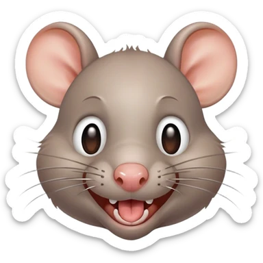laughing crying rat sticker