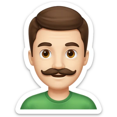 mustache Young boy,Big mustache.
negative: Dont use same face style. sticker