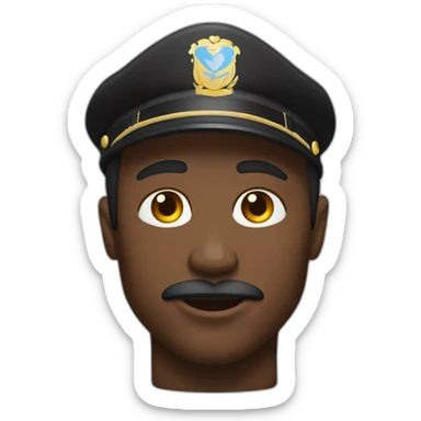 un homme noir musclé avec une tche de mayonaise sur le visage sticker