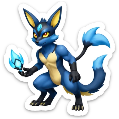 Lucario-Umbreon-Fusion-Hybrid-Creature sticker