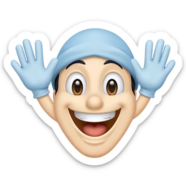 Tribilín (Goofy) face, cheerful expression sticker