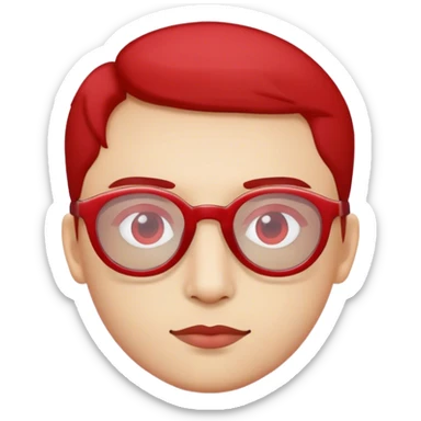 red tinted glasses  sticker