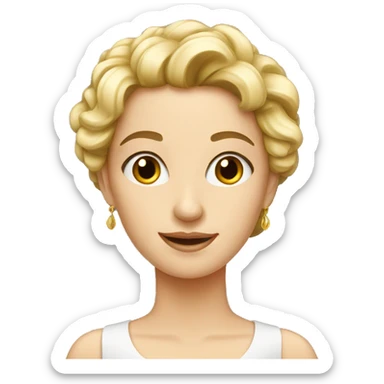 Beautiful european lady sticker