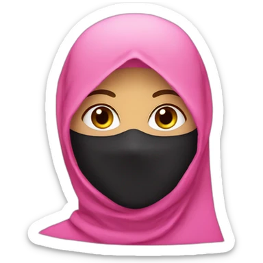 Pink Niqab sticker