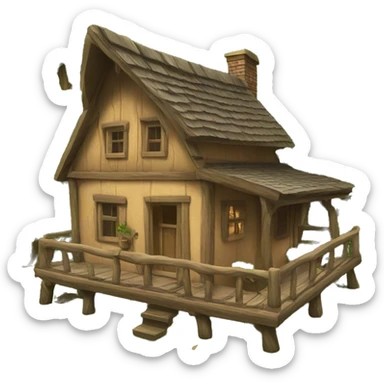 wood hause sticker