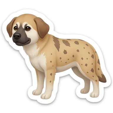 Dingo-Shiba Inu-Labrador-Husky-Hyena-hybrid,  full body sticker